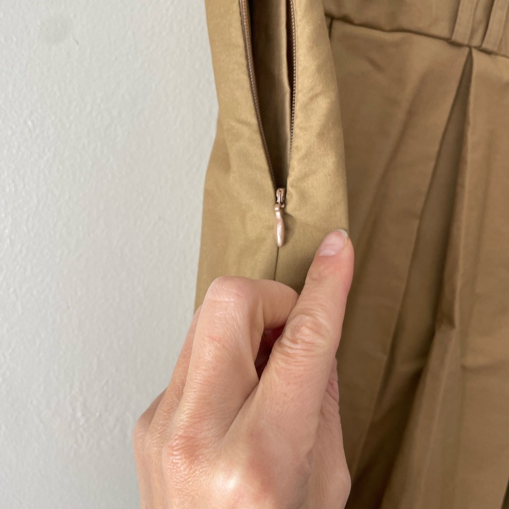 Elegant Tan A-Line Skirt - Picture 8 of 11